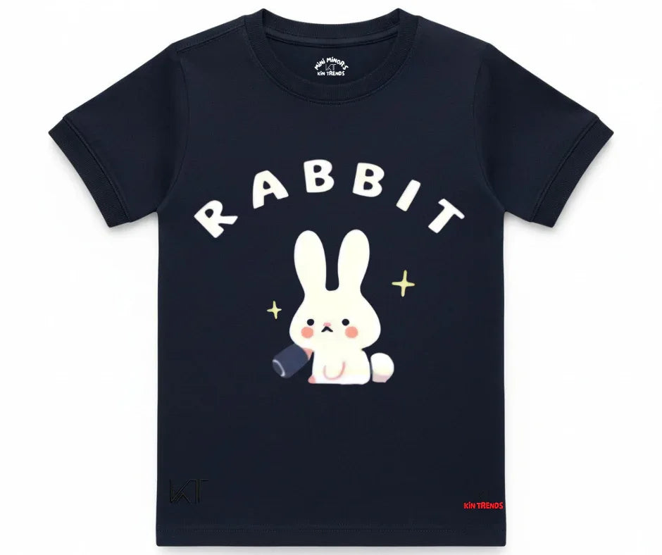 RABBIT in Lights Kids T Shirt | Mini Minors Kintrends