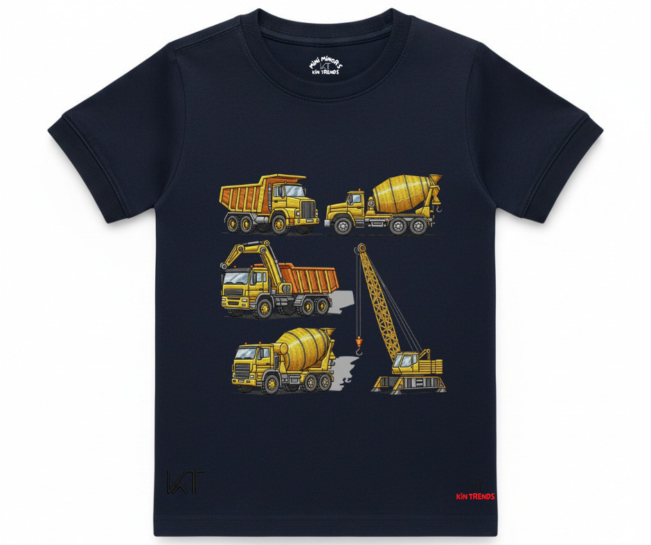 Crane Trucks T Shirt (Not Embroidered) Kids T shirt | Mini Minors Kin Trends | Kintrends