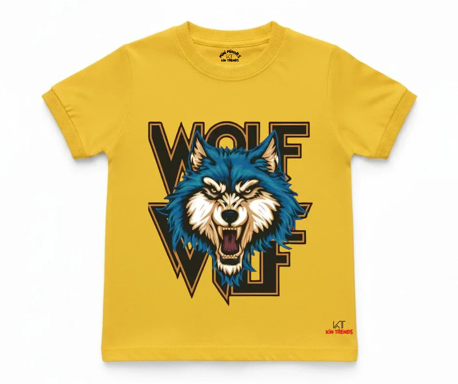 Wolf Tee | Kids T shirt | Mini Minors Kin Trends | Kintrends