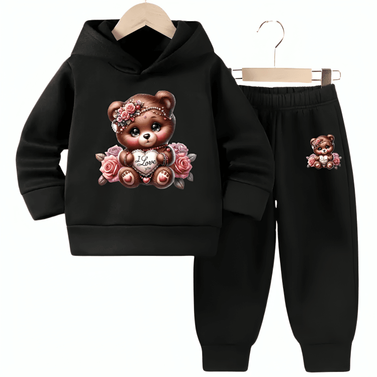 Beautiful Doll Fleece Hoodie Tracksuit - Kin Trends