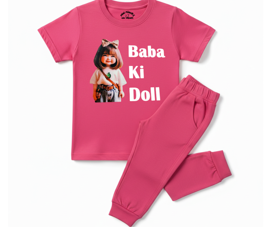 Baba ki Doll Summer Tracksuit  | Mini Minors Kintrends