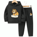 Sweet Lion Fleece Hoodie Tracksuit - Kin Trends