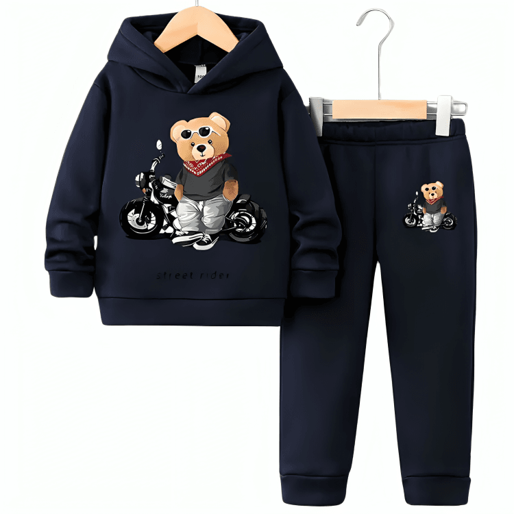 Street Rider Fleece Hoodie Tracksuit - Kin Trends