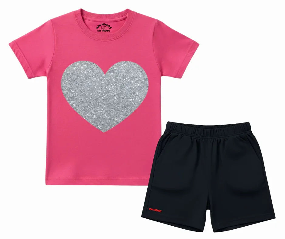The Lumina Heart Shorts Set | Mini Minors Kintrends