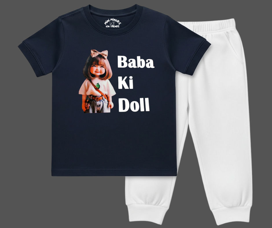 Baba ki Doll Summer Tracksuit  | Mini Minors Kintrends
