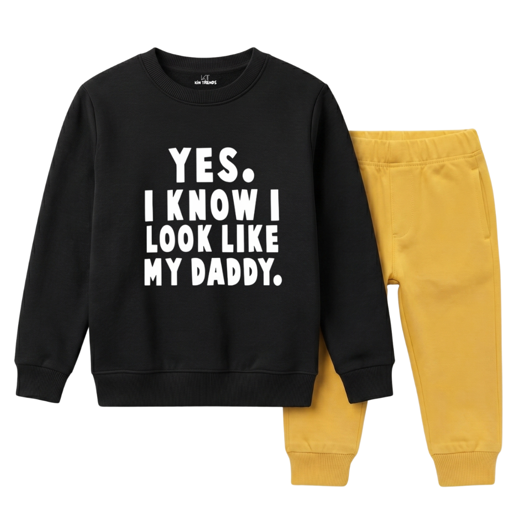 Look Like Daddy Winter Sweatshirt Tracksuit - 2 Pcs