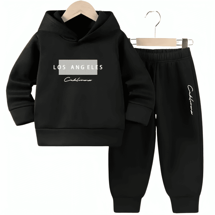 Los Angeles Fleece Hoodie Tracksuit - Kin Trends