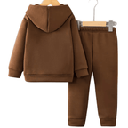Plain Solid Color Hoodie Tracksuit - Kin Trends