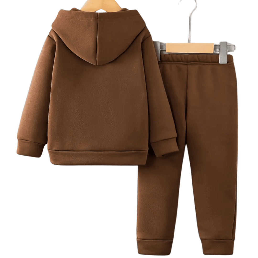 Plain Solid Color Hoodie Tracksuit - Kin Trends