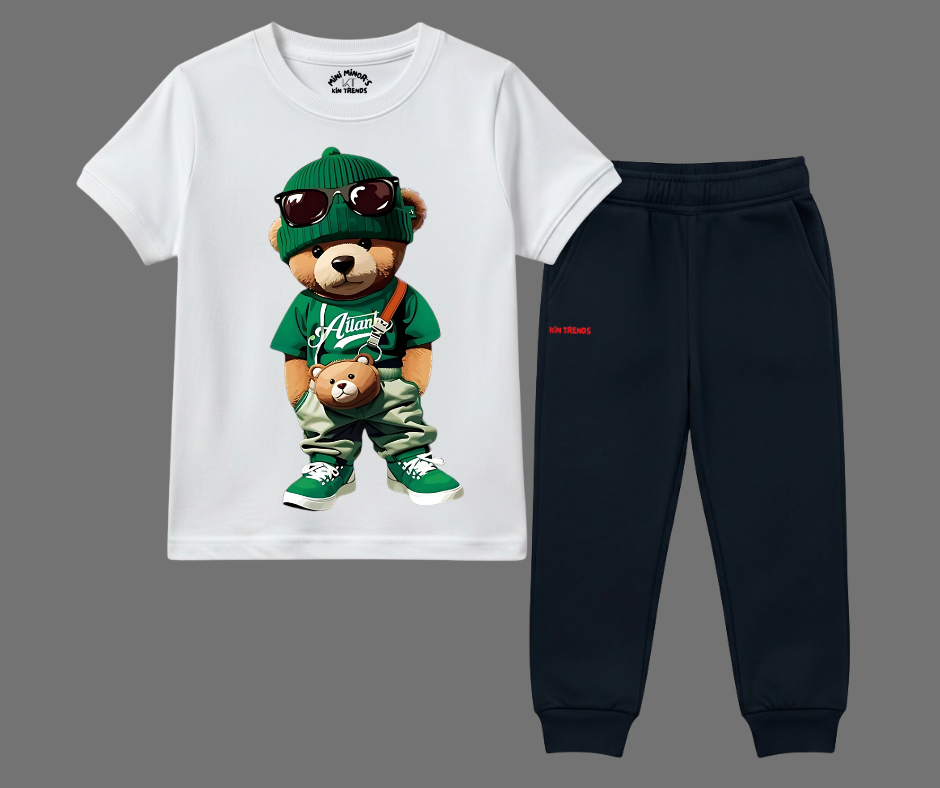 Cool Teddy Bear Summer Tracksuit | Mini Minors Kintrends