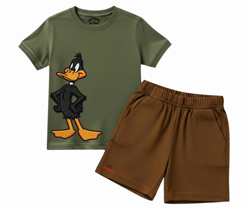 Daffy Duck Shorts Set (Not Embroidered) | Mini Minors Kin Trends