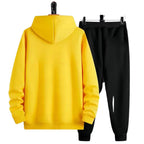 Plain Solid Color Hoodie Tracksuit - Kin Trends