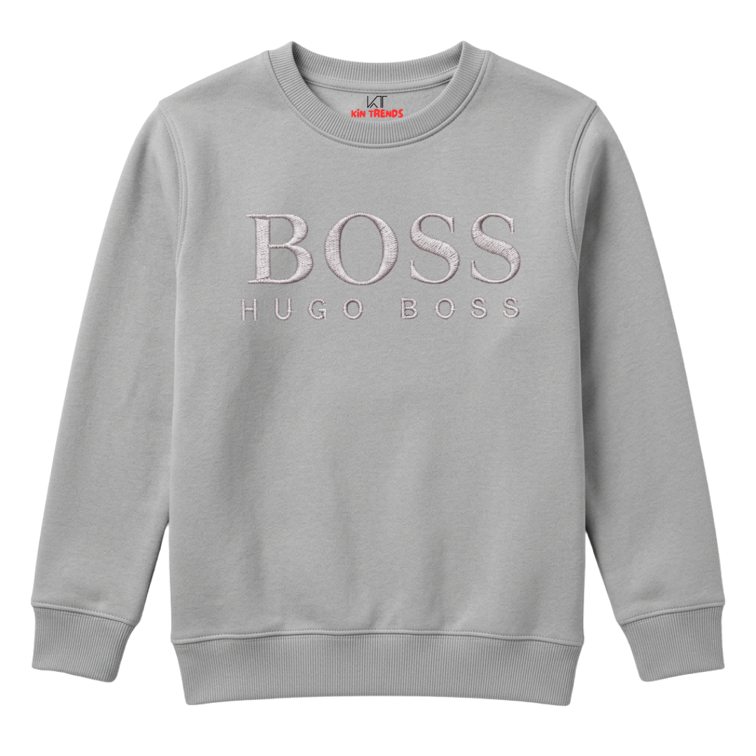 Boss Premium Logo Printed Kids Winter Sweatshirt