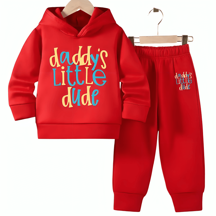 Daddy's Little Dude Hoodie Tracksuit - Kin Trends