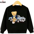 Car Bear Black Sweatshirt - Kin Trends