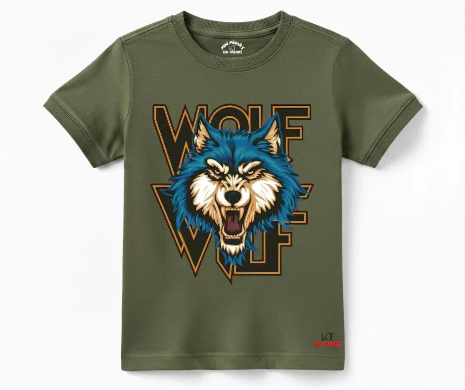 Wolf Tee | Kids T shirt | Mini Minors Kin Trends | Kintrends