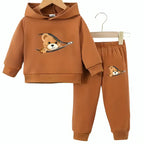Shy Bear Fleece Hoodie Tracksuit