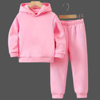 Plain Solid Color Hoodie Tracksuit - Kin Trends