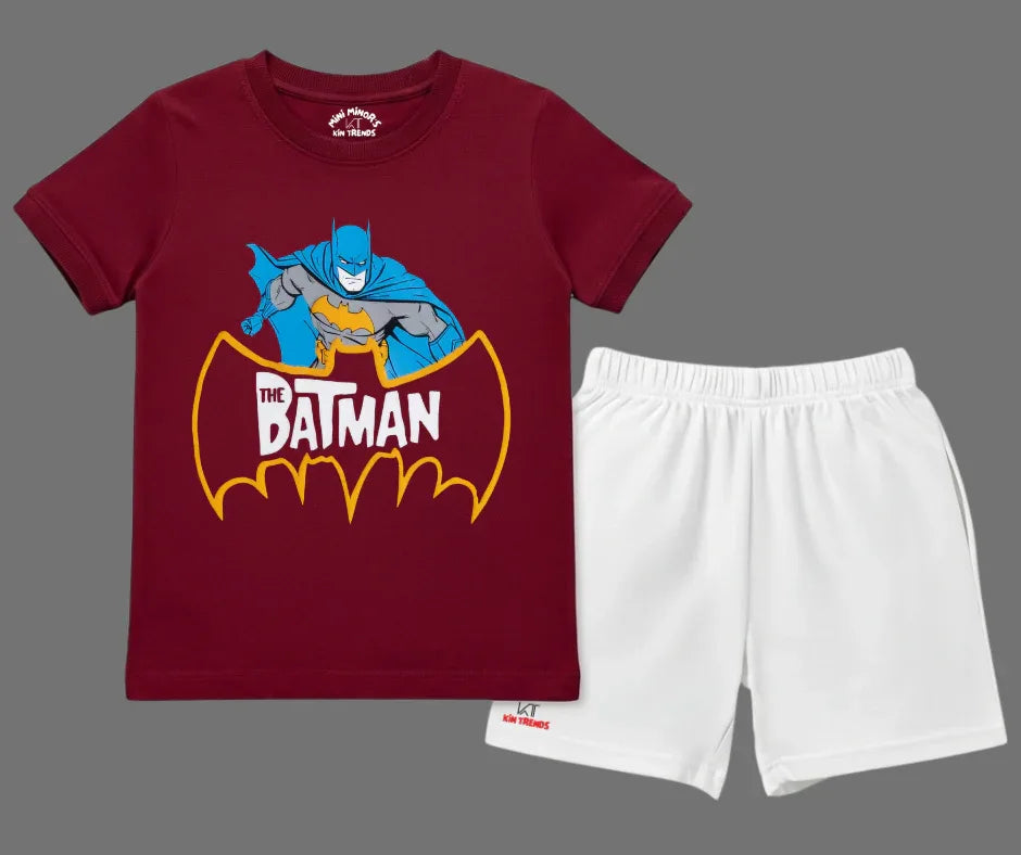 The Batman Tee and Shorts set| Kids T shirt and shorts| Mini Minors Kintrends