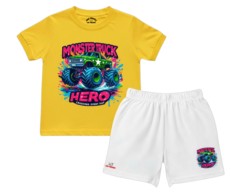 Hero Monster Truck Shorts Set
