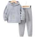 Plain Solid Color Hoodie Tracksuit - Kin Trends