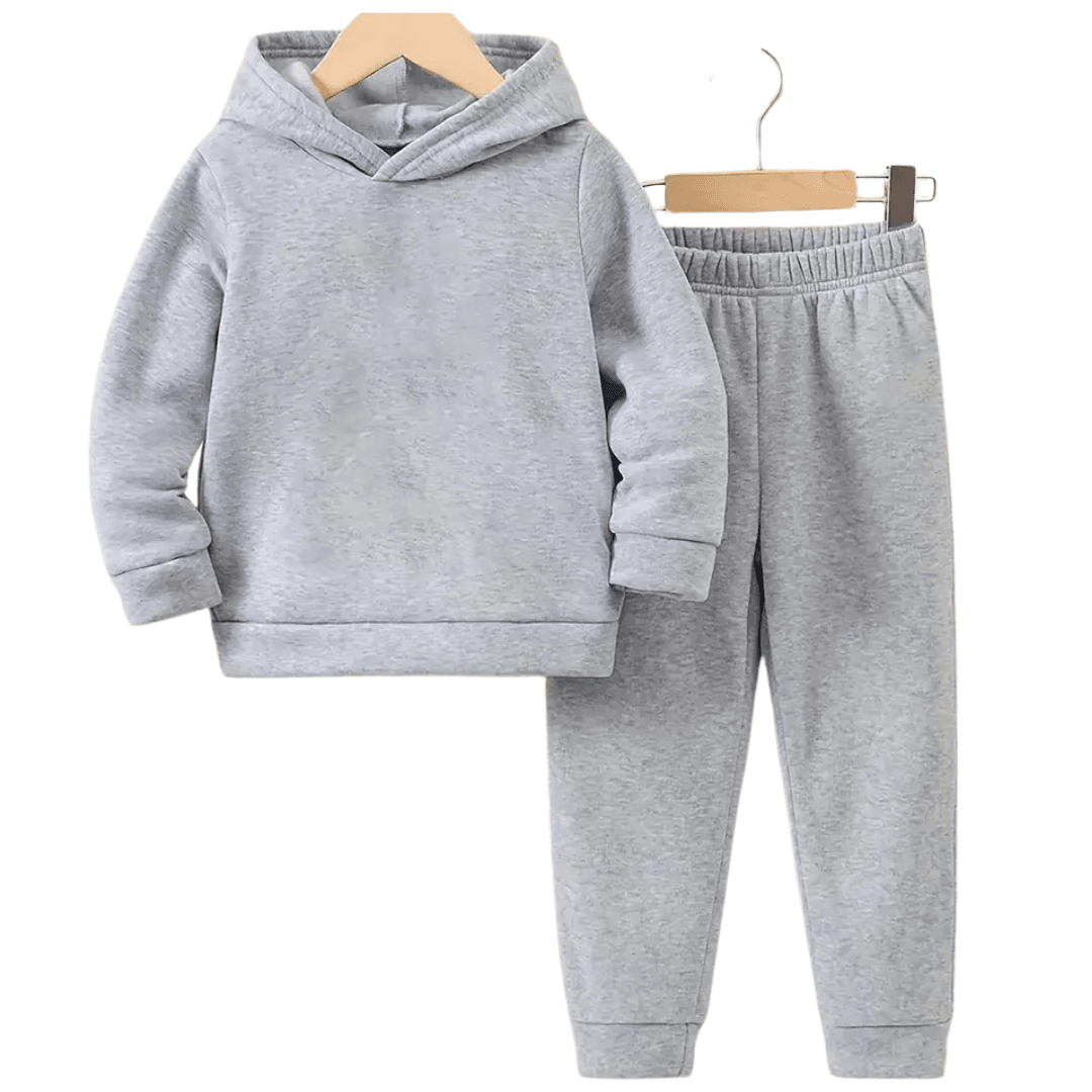 Plain Solid Color Hoodie Tracksuit - Kin Trends