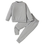 Plain Solid Color Winter tracksuit for boys and girls - Kin Trends