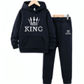 King Fleece Hoodie Tracksuit - Kin Trends