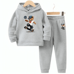 Skater Bear Multiple Fleece Hoodie Tracksuit - Kin Trends