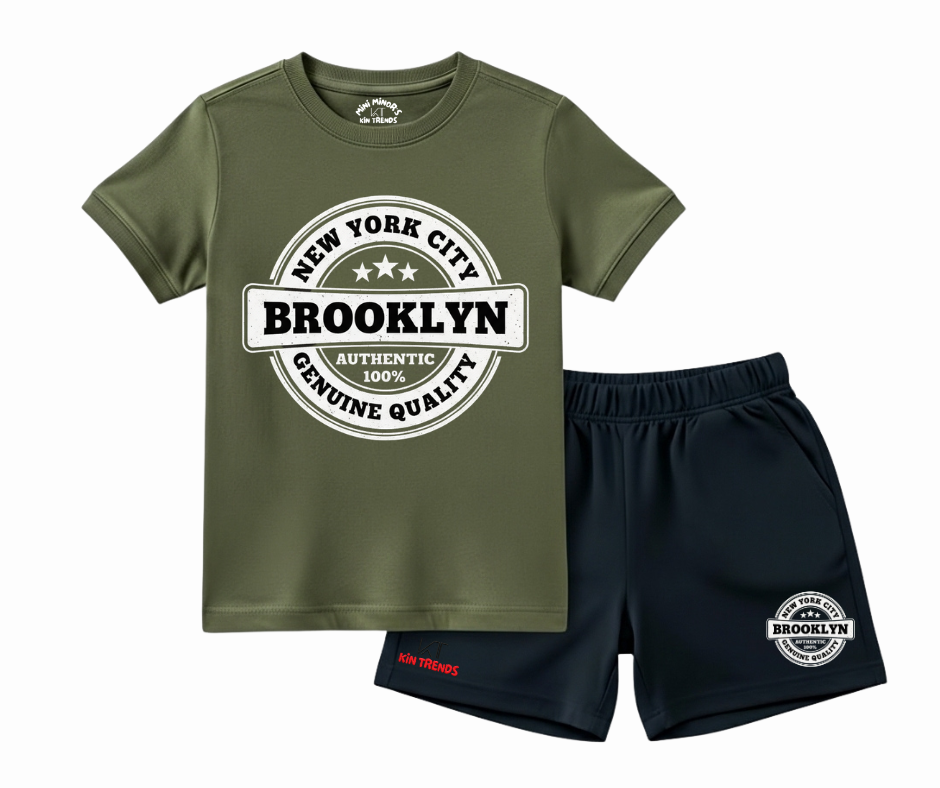 The Brooklyn Heritage Shorts Set | Mini Minors Kintrends