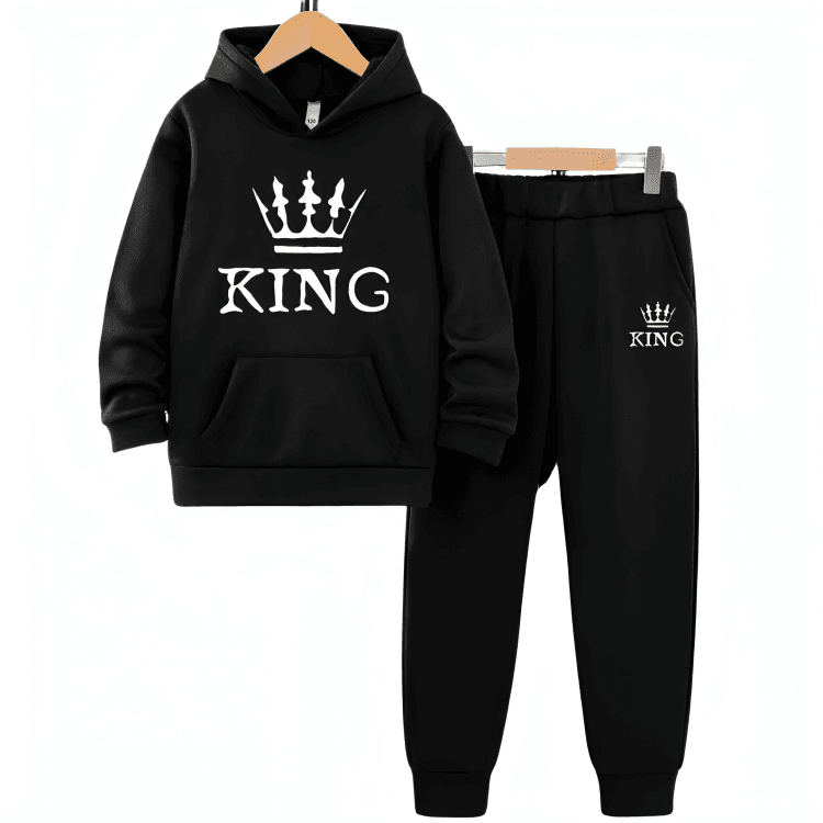 King Fleece Hoodie Tracksuit - Kin Trends