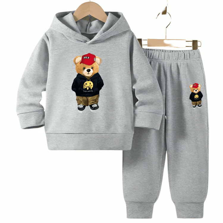 Bold Bear Fleece Hoodie Tracksuit - Kin Trends
