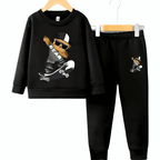 Skater Bear Fleece Tracksuit - Kin Trends
