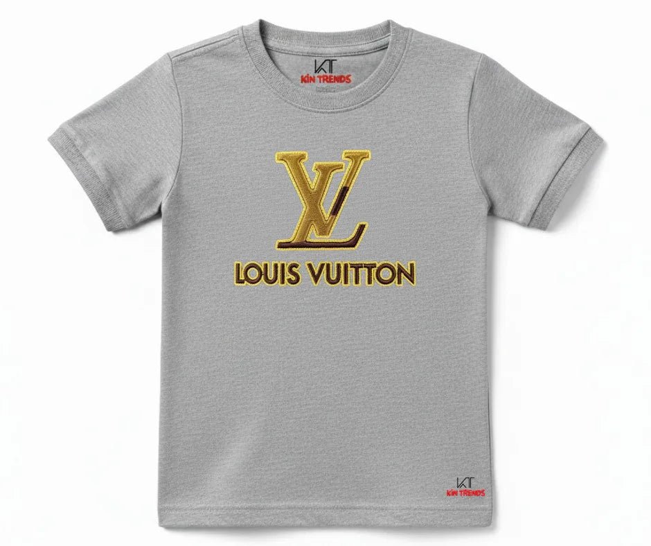 LV D1 Tee (Not Embroidered) Kids T shirt | Mini Minors Kin Trends | Kintrends