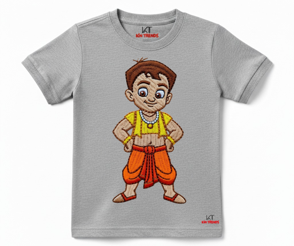 Chota Bheem T Shirt (Not Embroidered) Kids T shirt | Mini Minors Kin Trends | Kintrends