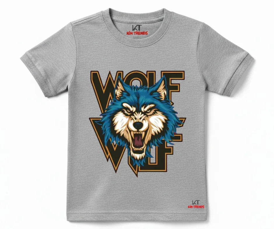 Wolf Tee | Kids T shirt | Mini Minors Kin Trends | Kintrends