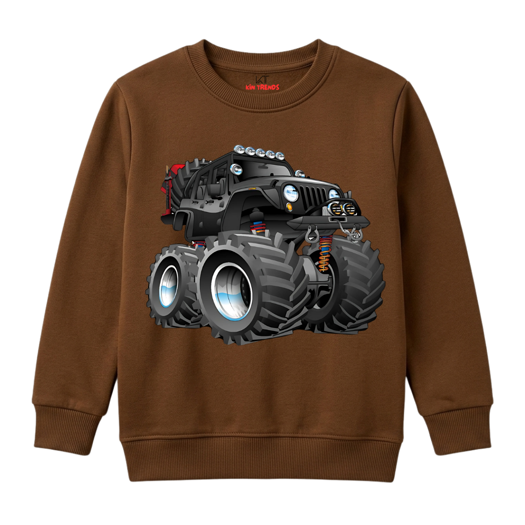 Extreme 4x4 Off-Road Monster Jeep Winter Crewneck Sweatshirt