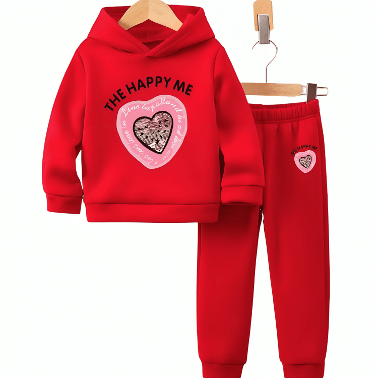 The Happy Me Fleece Hoodie Tracksuit - Kin Trends