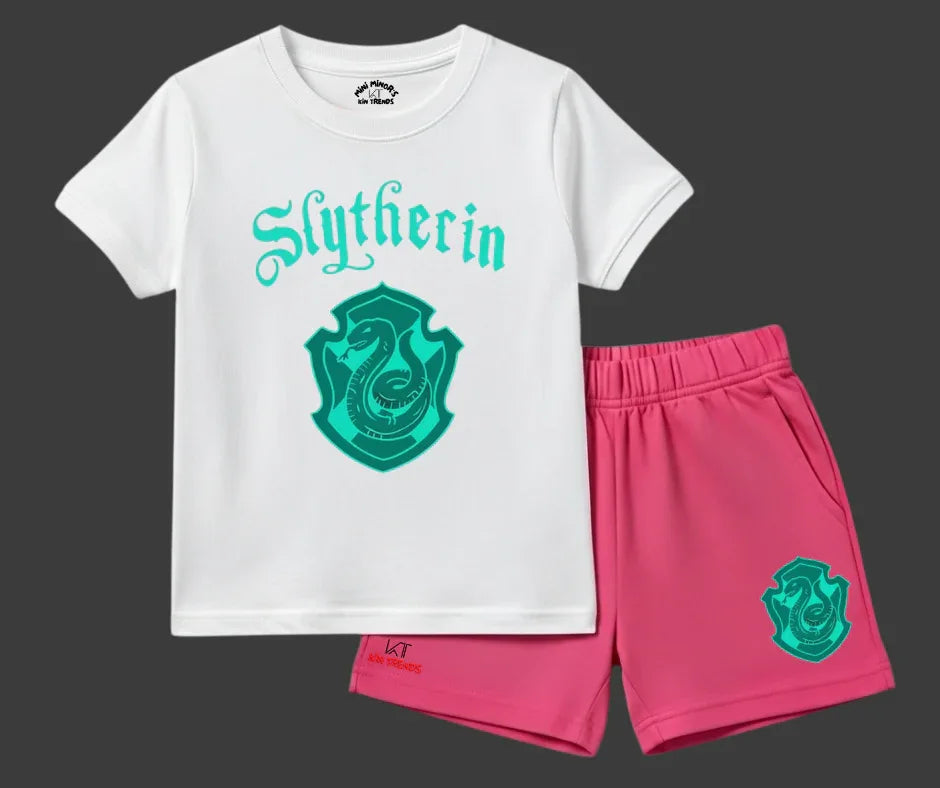Slytherin Crest Shorts Set | Mini Minors Kintrends
