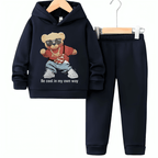 Be Cool King Bear Hoodie Tracksuit - Kin Trends