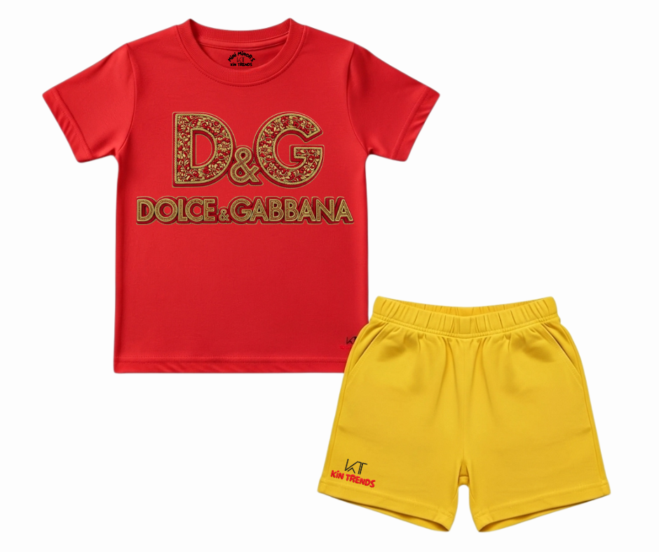 DG Shorts Set (Not Embroidered) | Mini Minors Kin Trends