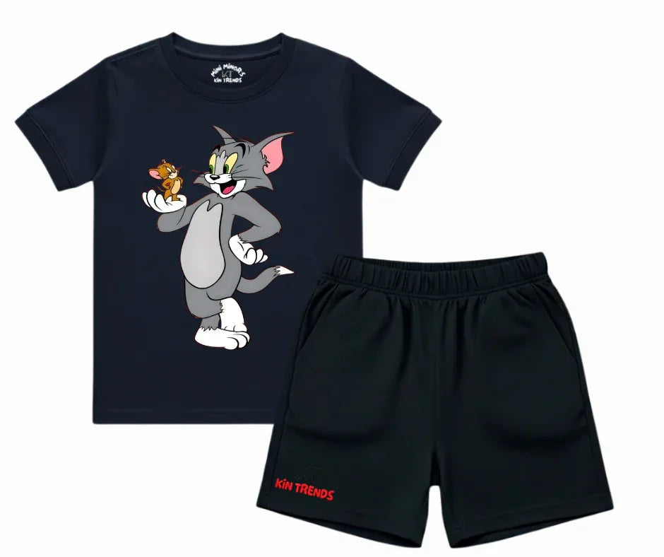 Tom and Jerry Graphic Summer Set |Kids T shirt and shorts | Mini Minors Kintrends