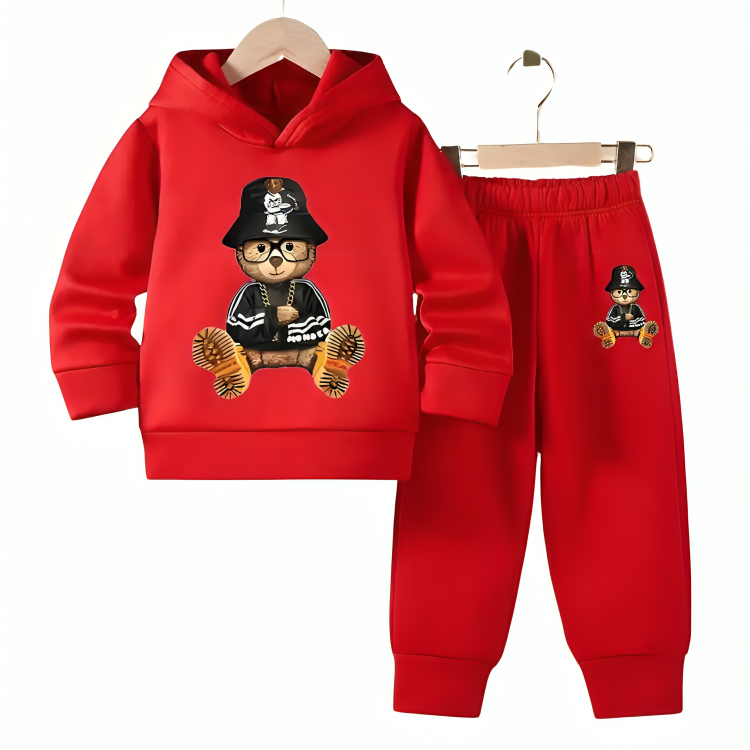 Savage Sitting Bear Hoodie Tracksuit - Kin Trends