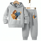 Hip Hop Fleece Hoodie Tracksuit - Kin Trends