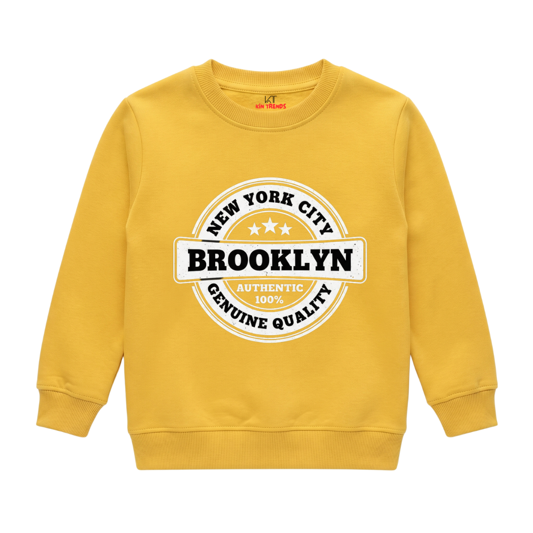 Brooklyn New York City Authentic Badge Crewneck Sweatshirt