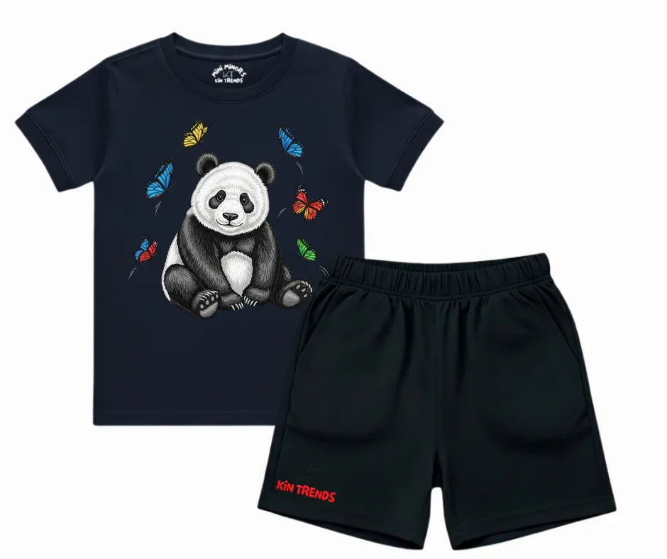 Sweet Panda Shorts Set (Not Embroidered) | Mini Minors Kintrends