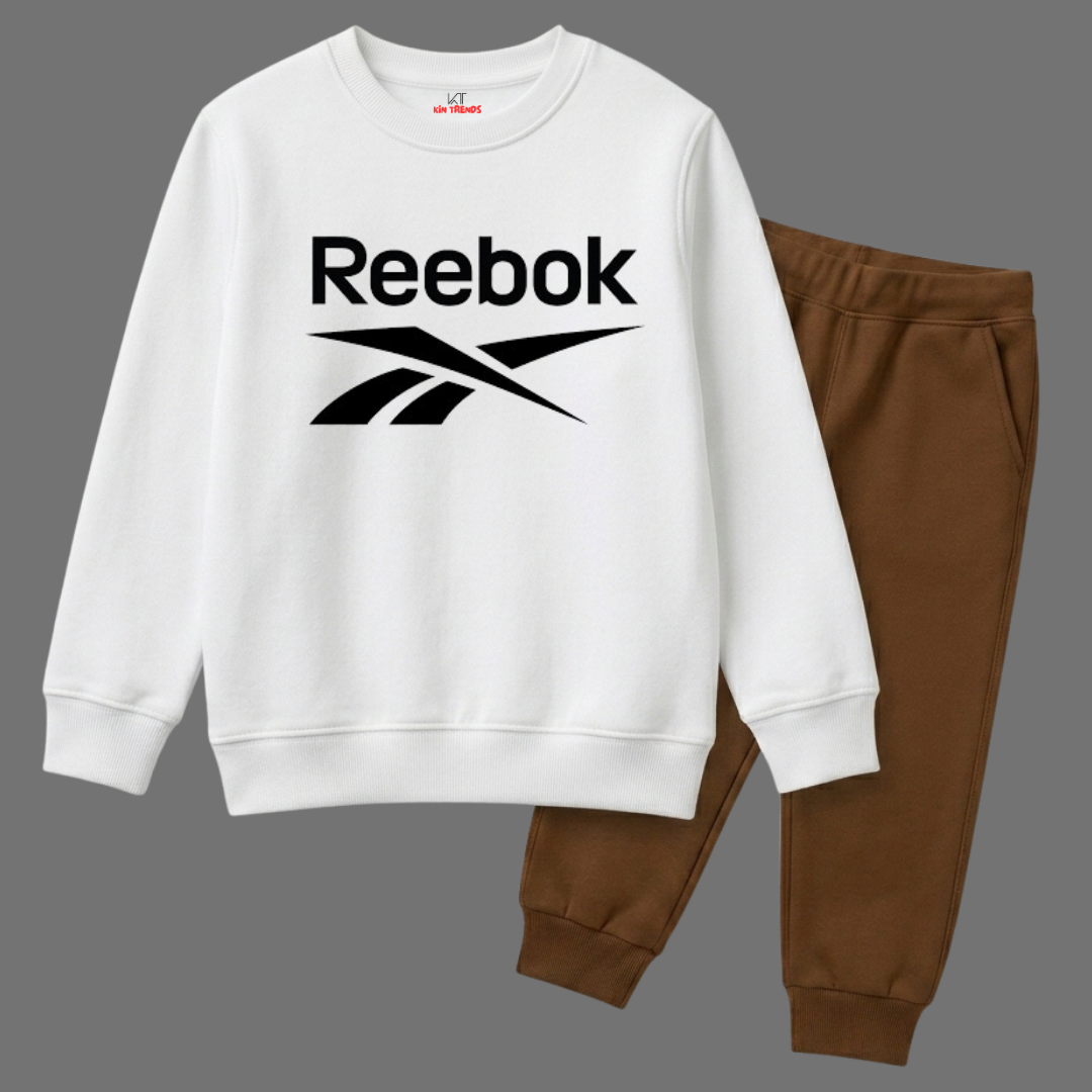 Premium Off-White & Brown RBK Style Sports Winter Set