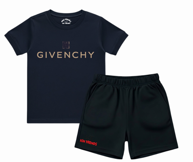 Gvenchy Shorts Set (Not Embroidered) | Mini Minors Kin Trends Hover Image