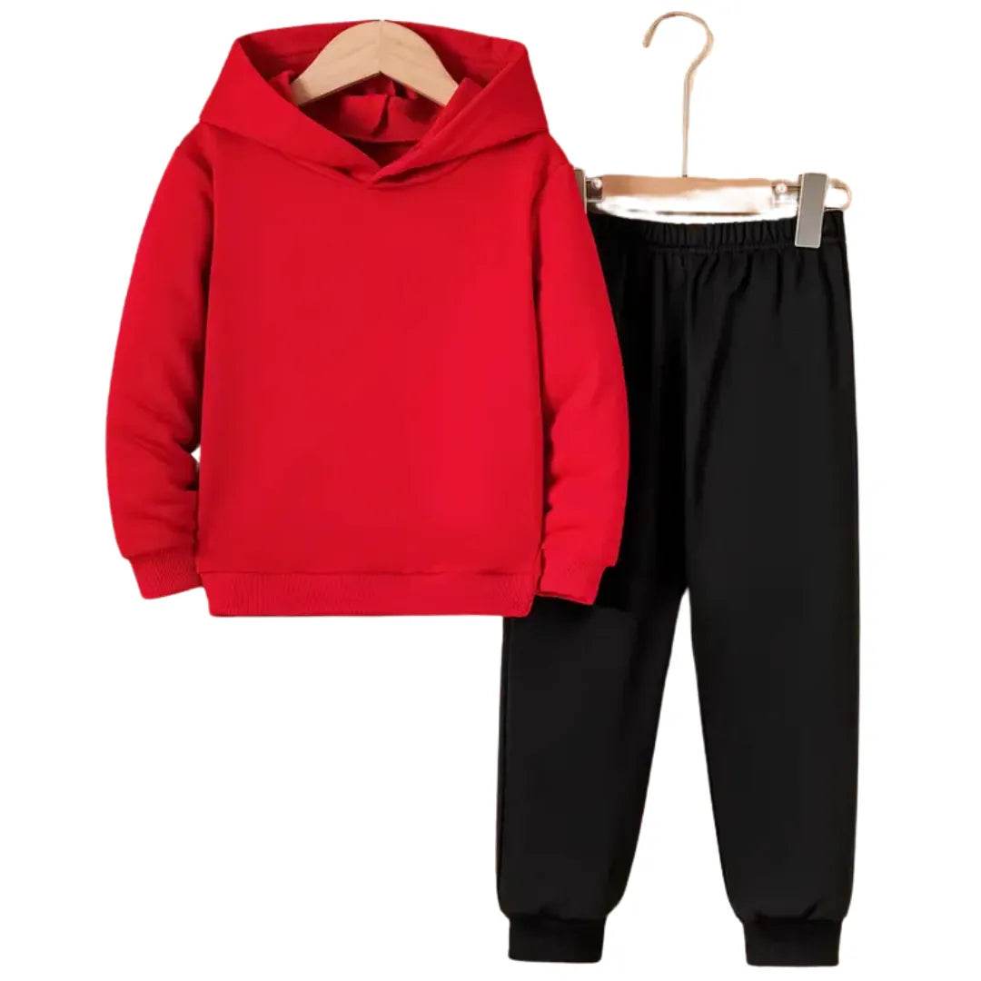 Plain Solid Color Hoodie Tracksuit - Kin Trends