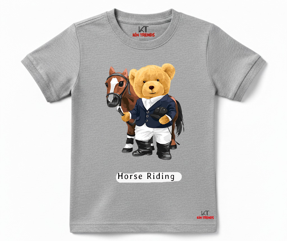 Horse Riding Tee | Kids T shirt | Mini Minors Kin Trends | Kintrends